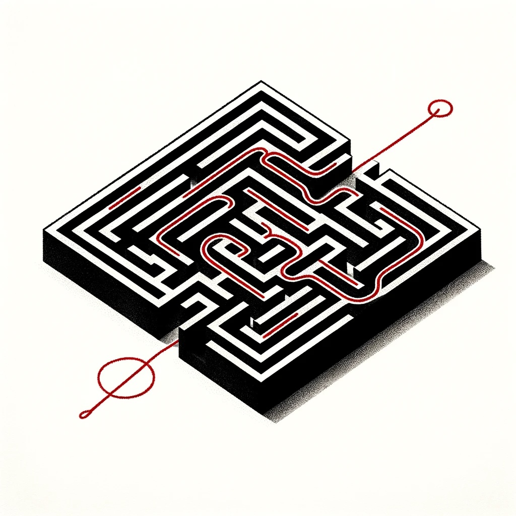 Ariadne's Thread generated by Dall-e