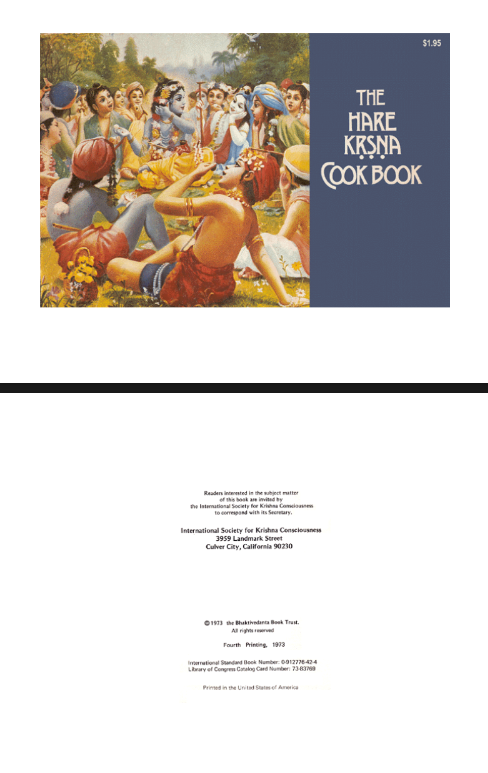 The Hare Krsna CookBook