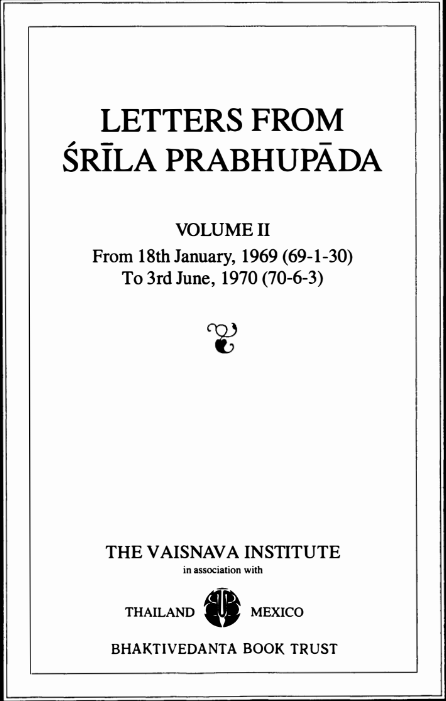 Letters from Srila PrabhuPada 2