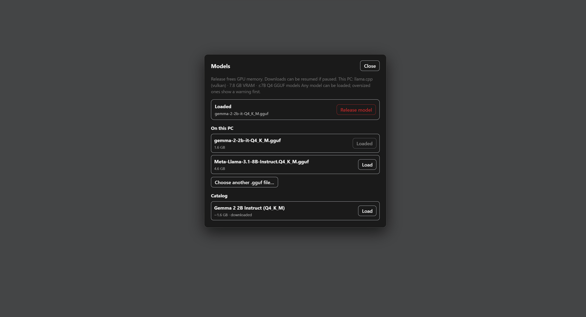 Catalog download or Load button