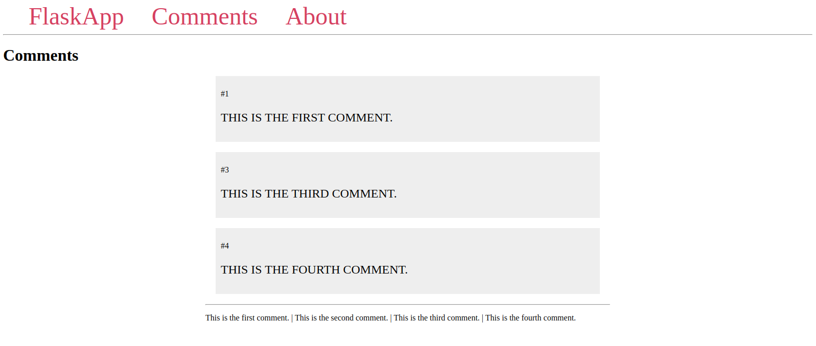 Comments Page With Join Filter