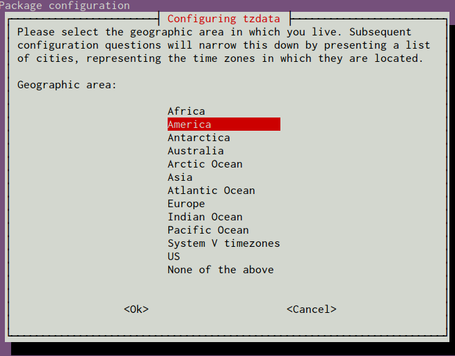 Ubuntu选择region