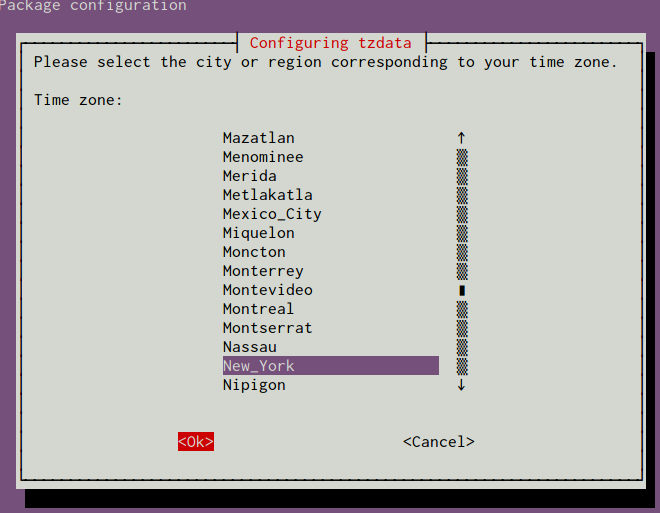 Ubuntu选择timezone