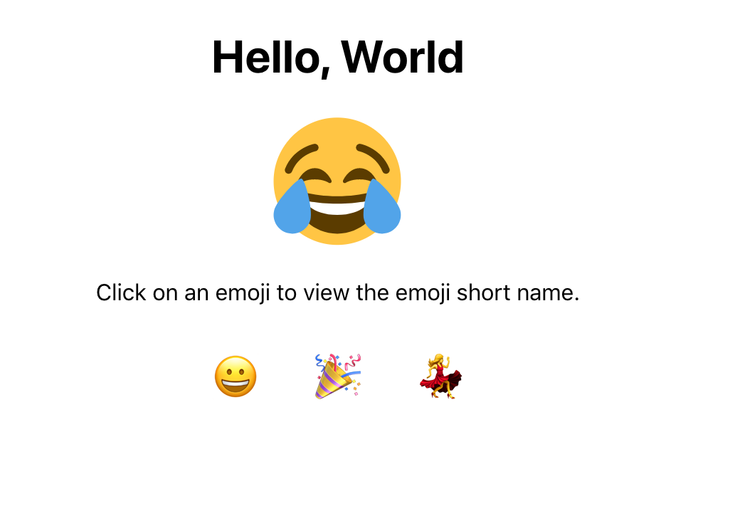 Browser with emoji