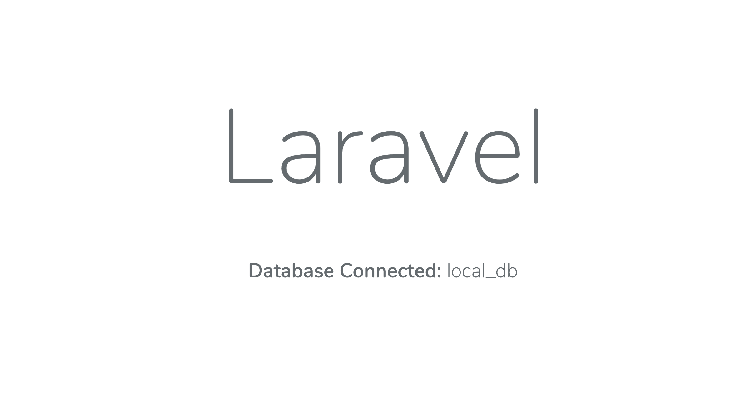 The Laravel application running locally using Docker Compose