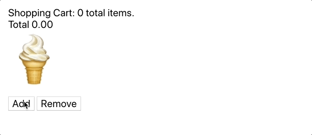 Click on the button and see state updated