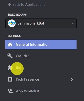 Add a bot to your application
