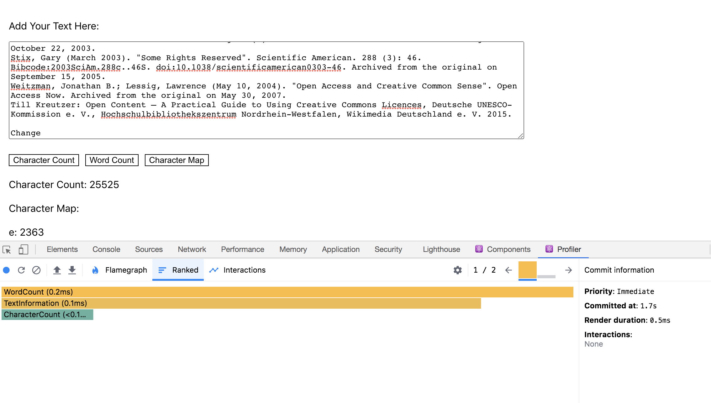Ranked view of memoized app