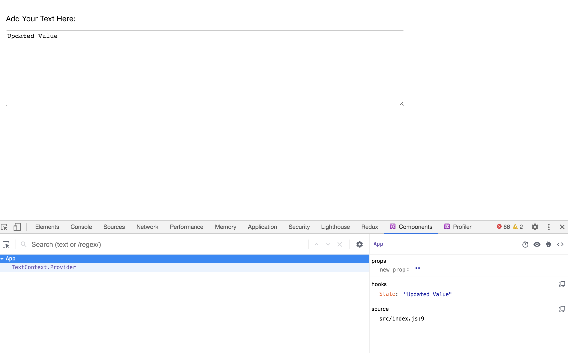 Update Value in Developer Tools