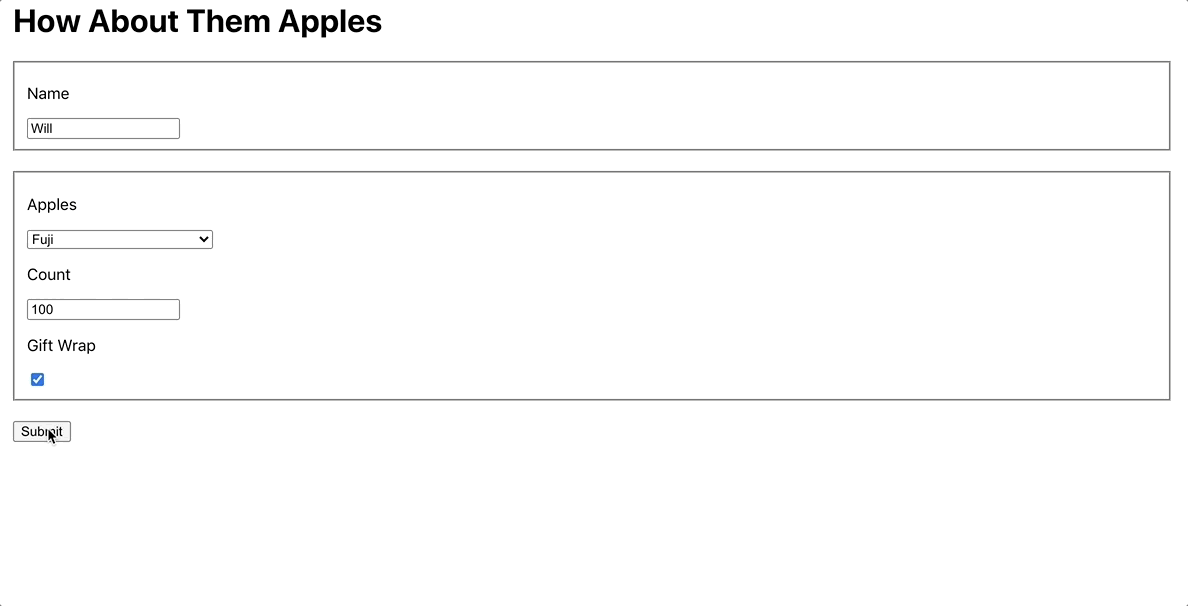 Disable form elements when submitting