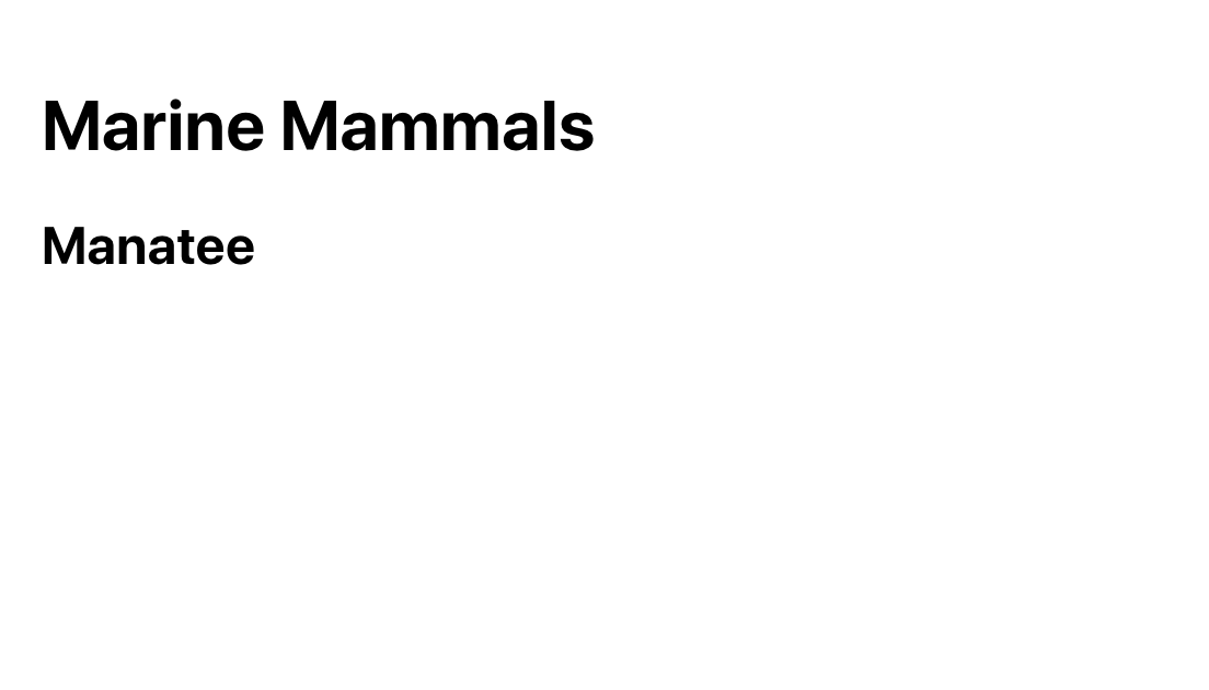 Marine Mammals