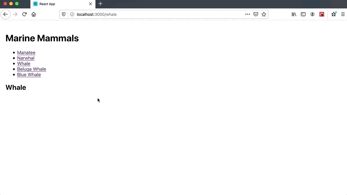 Different whales with search params