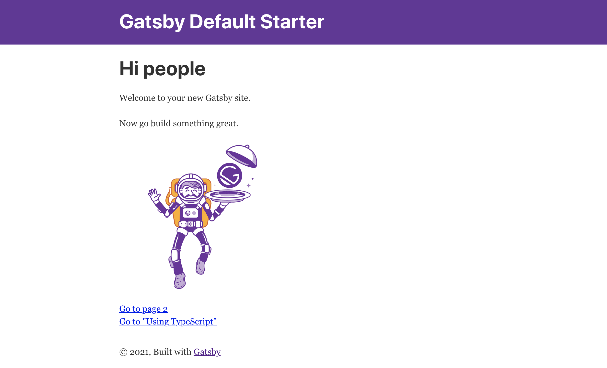 Gatsby Default Starter Site