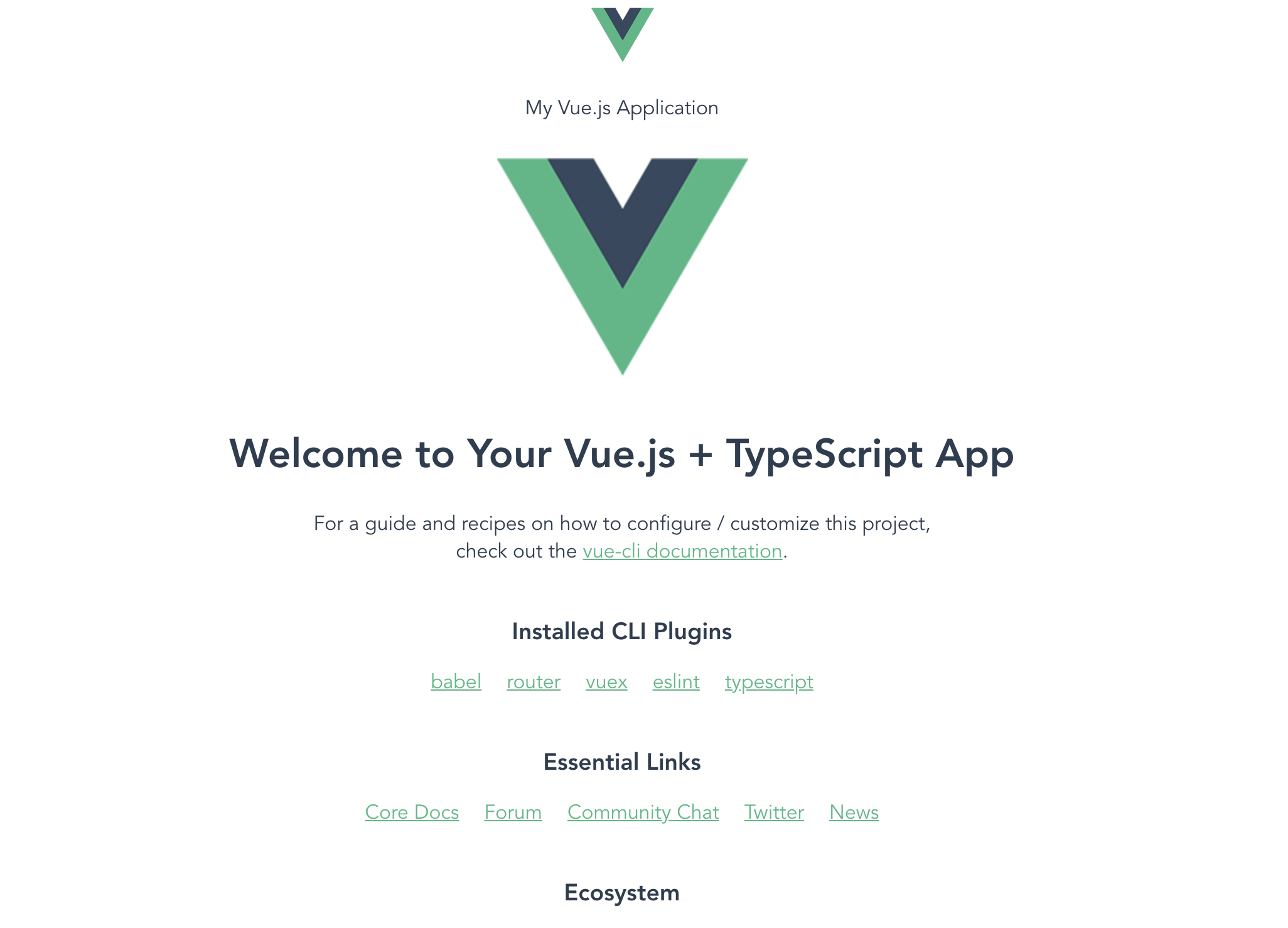 Vue template with new header