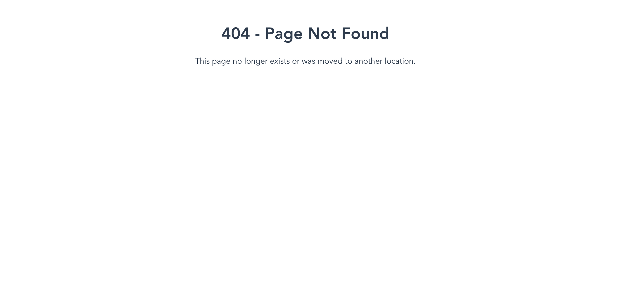 A 404 page that tells the user that the page they are looking for has not been found.