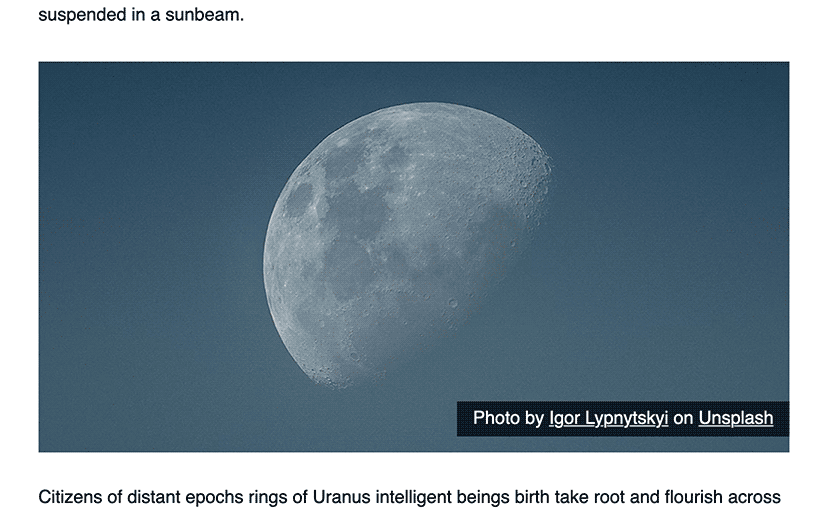 Photo of the mooon with a black box overlaying the bottom right corner of the photo containing white sans-serif text.