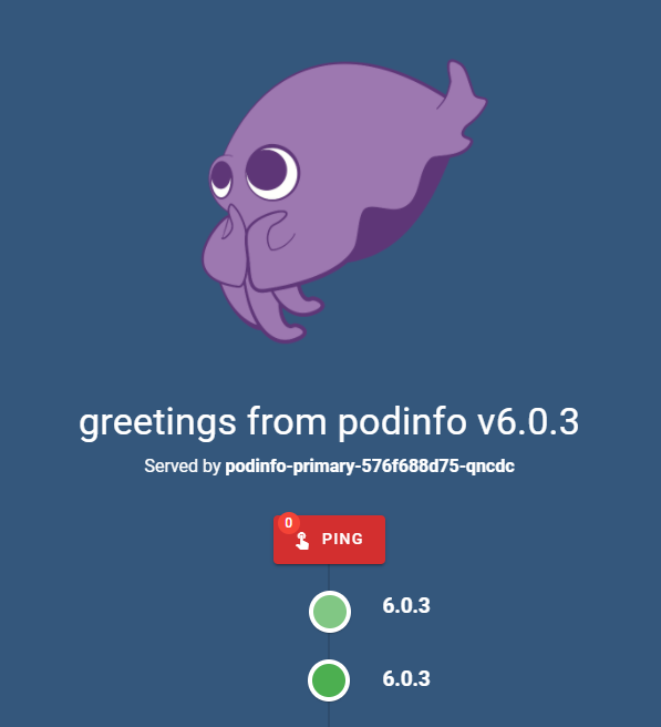 podinfo - New Version Is Completely Deployed