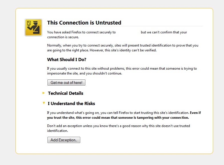 Firefox Certificate Information