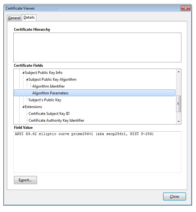 Firefox Certificate Viewer