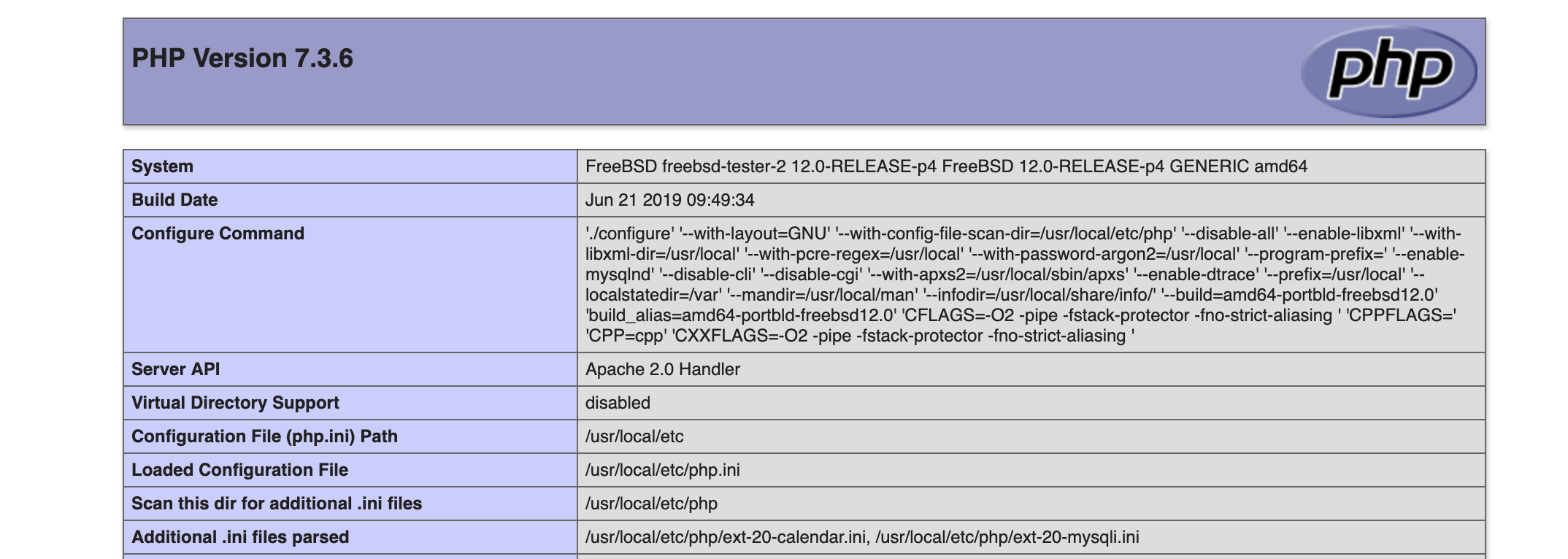 FreeBSD info.php