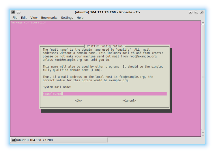 Postfix - set System Mail Name