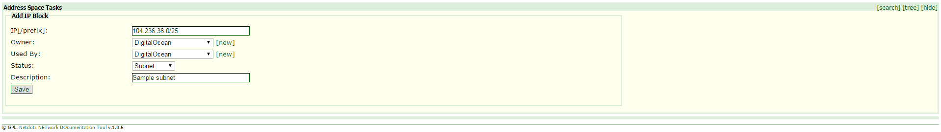 Add subnet