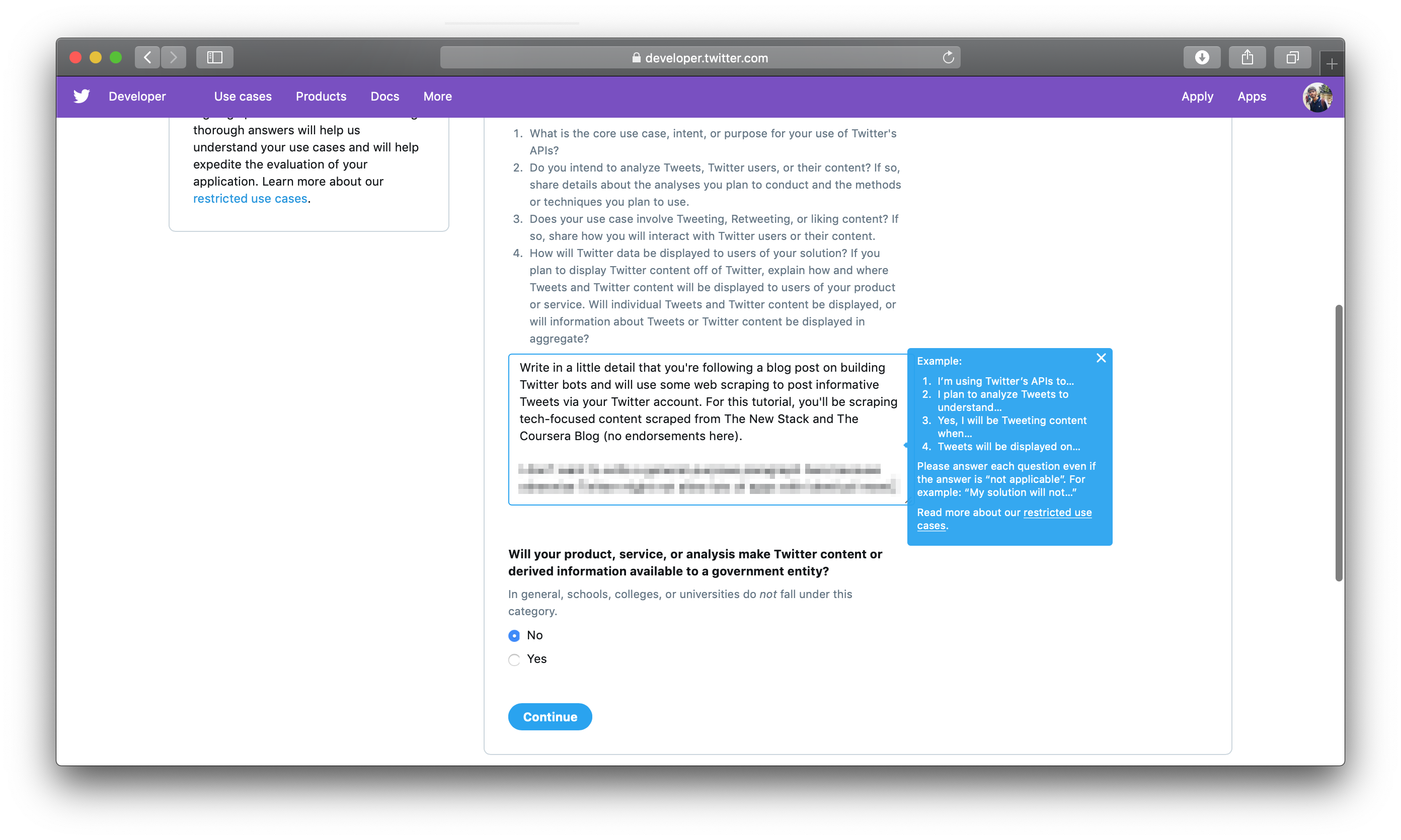 Twitter Bot Intent