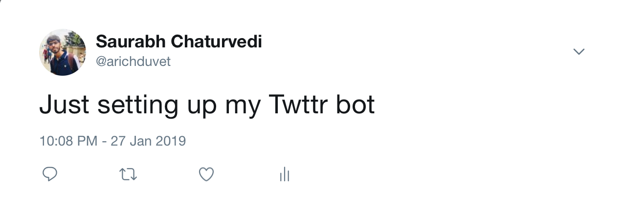 First Programmatic Tweet