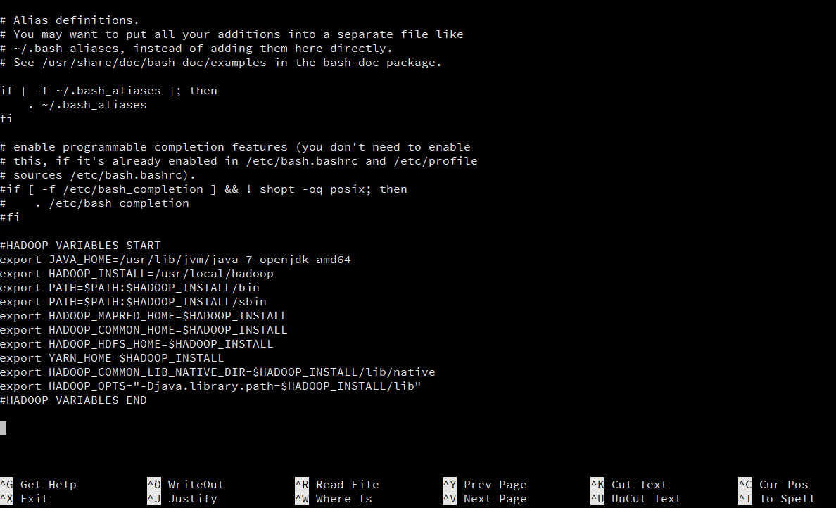 .bashrc contents