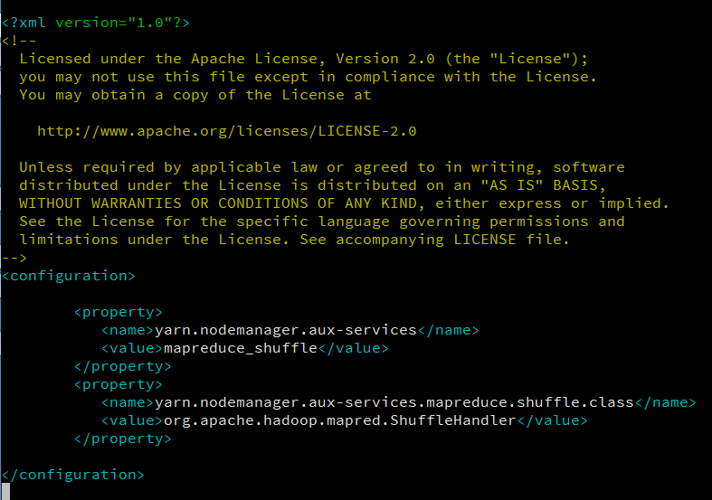 yarn-site.xml contents