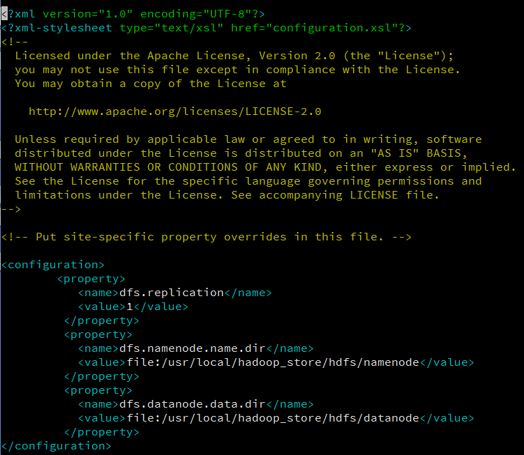 hdfs-site.xml contents