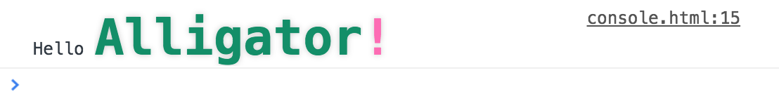 Result of styling console output