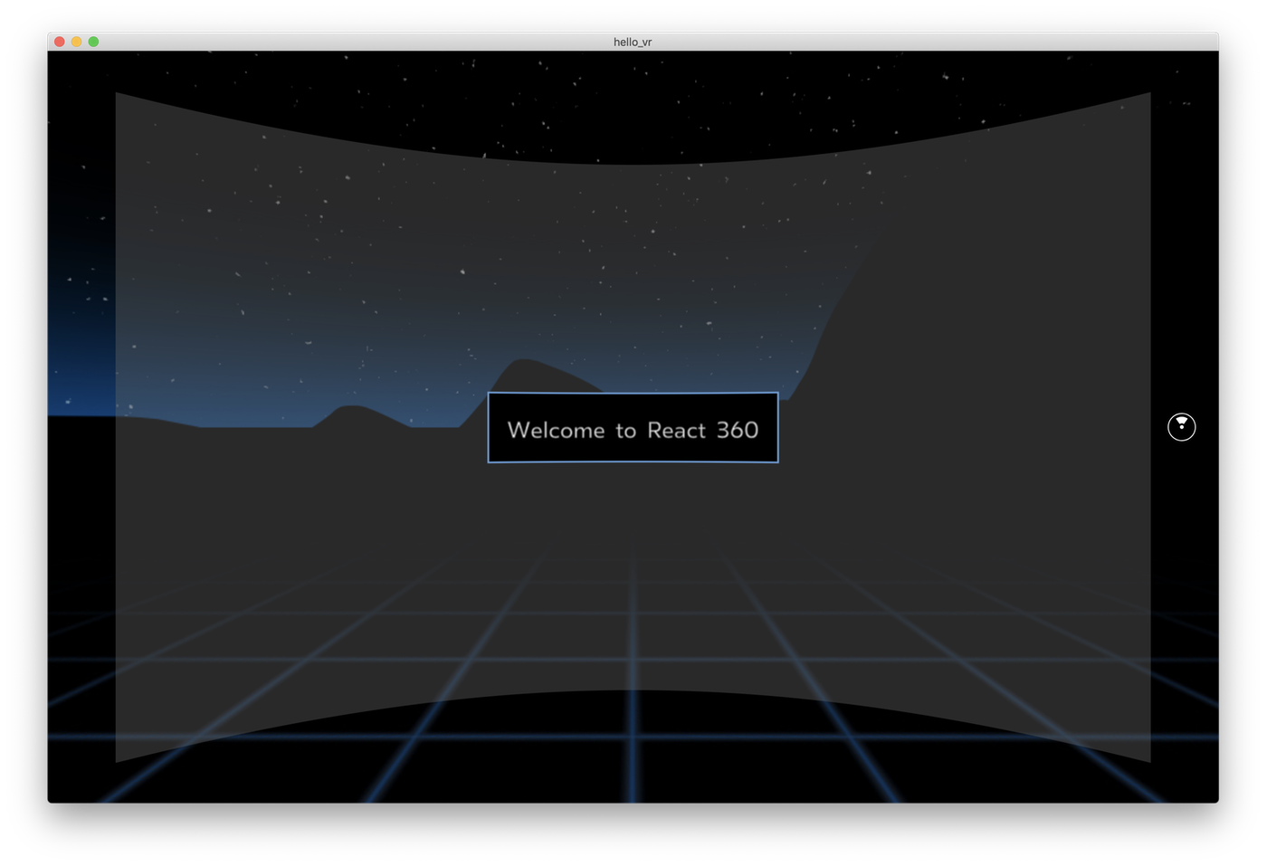 Screenshot: our starting app