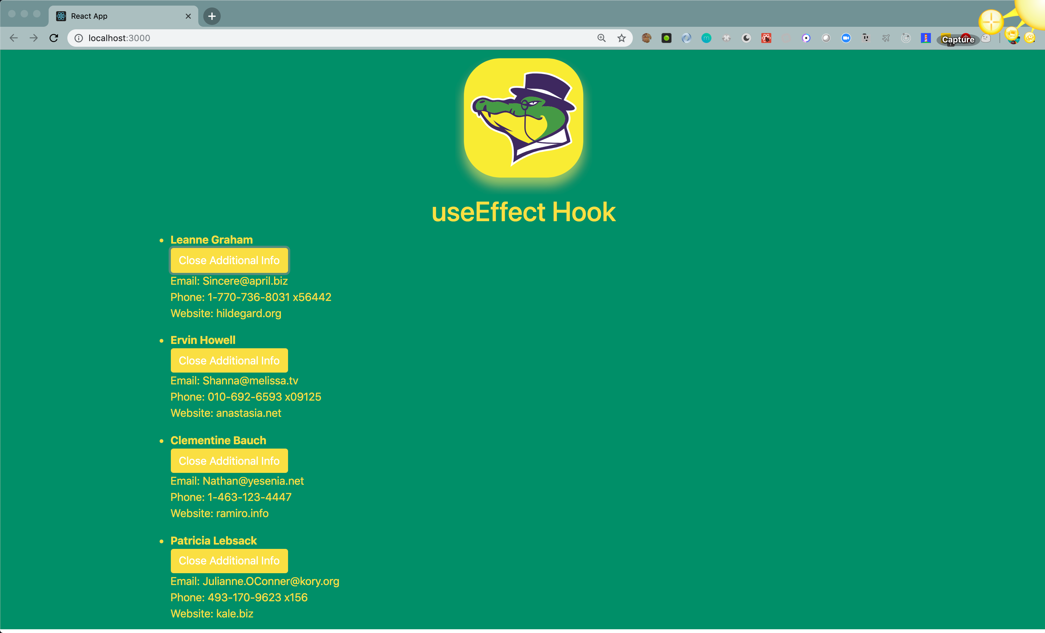 Starter Code, clicked