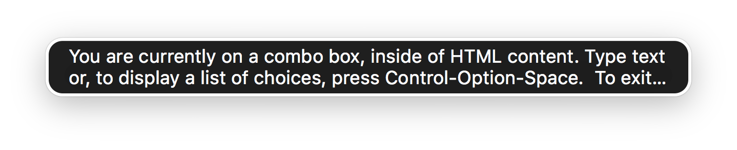 Voice Over Combobox