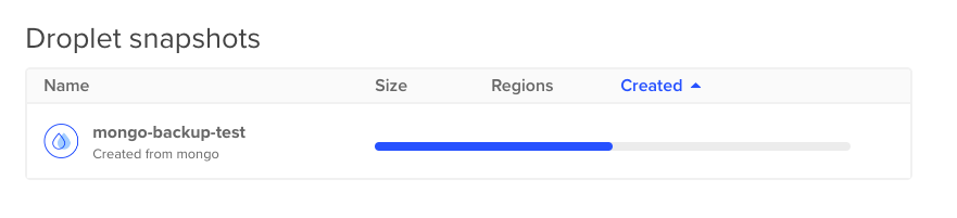 Snapshot Progress