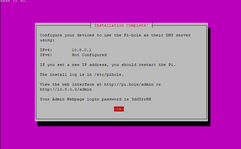 Step 15: Pi-hole Installation Script