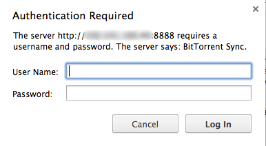 BitTorrent Sync login