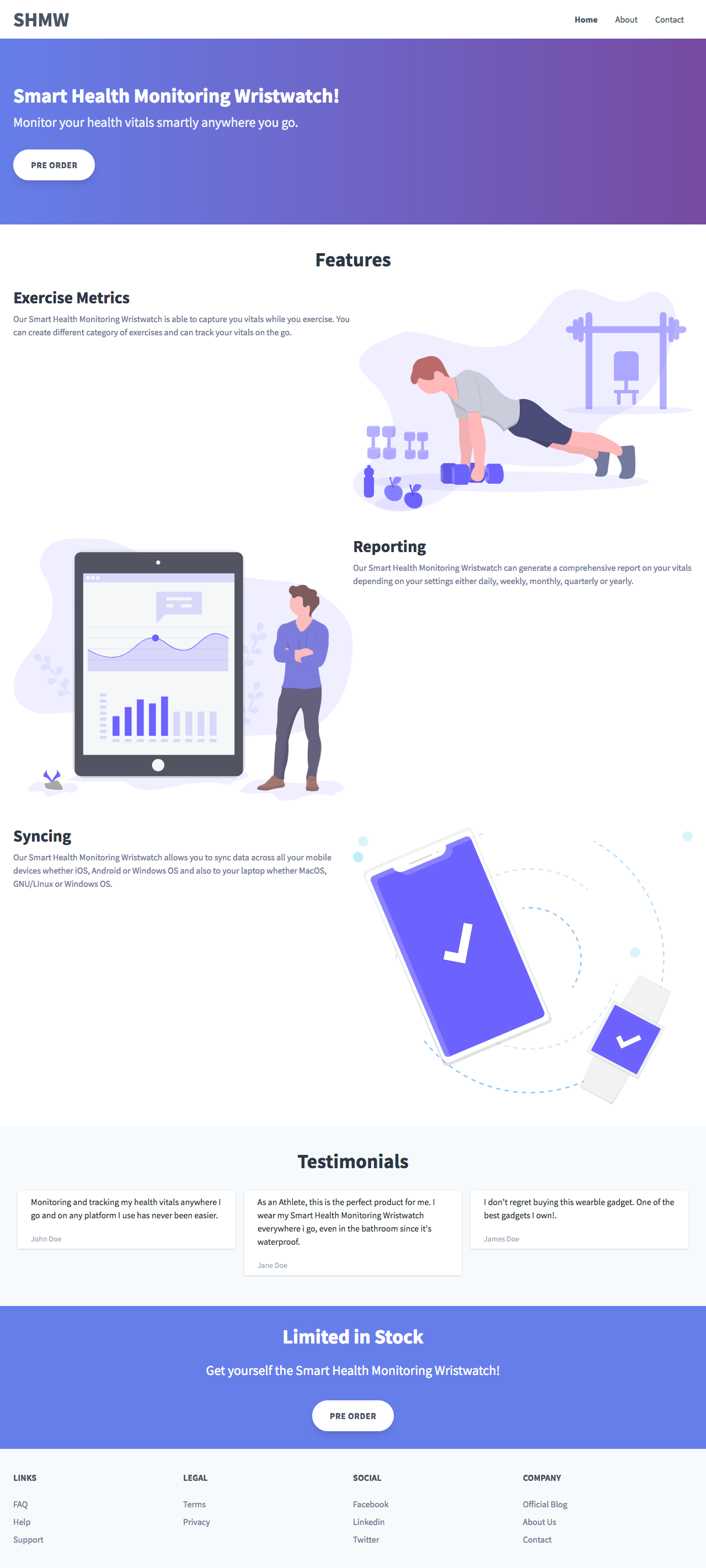 智能手表登陆page