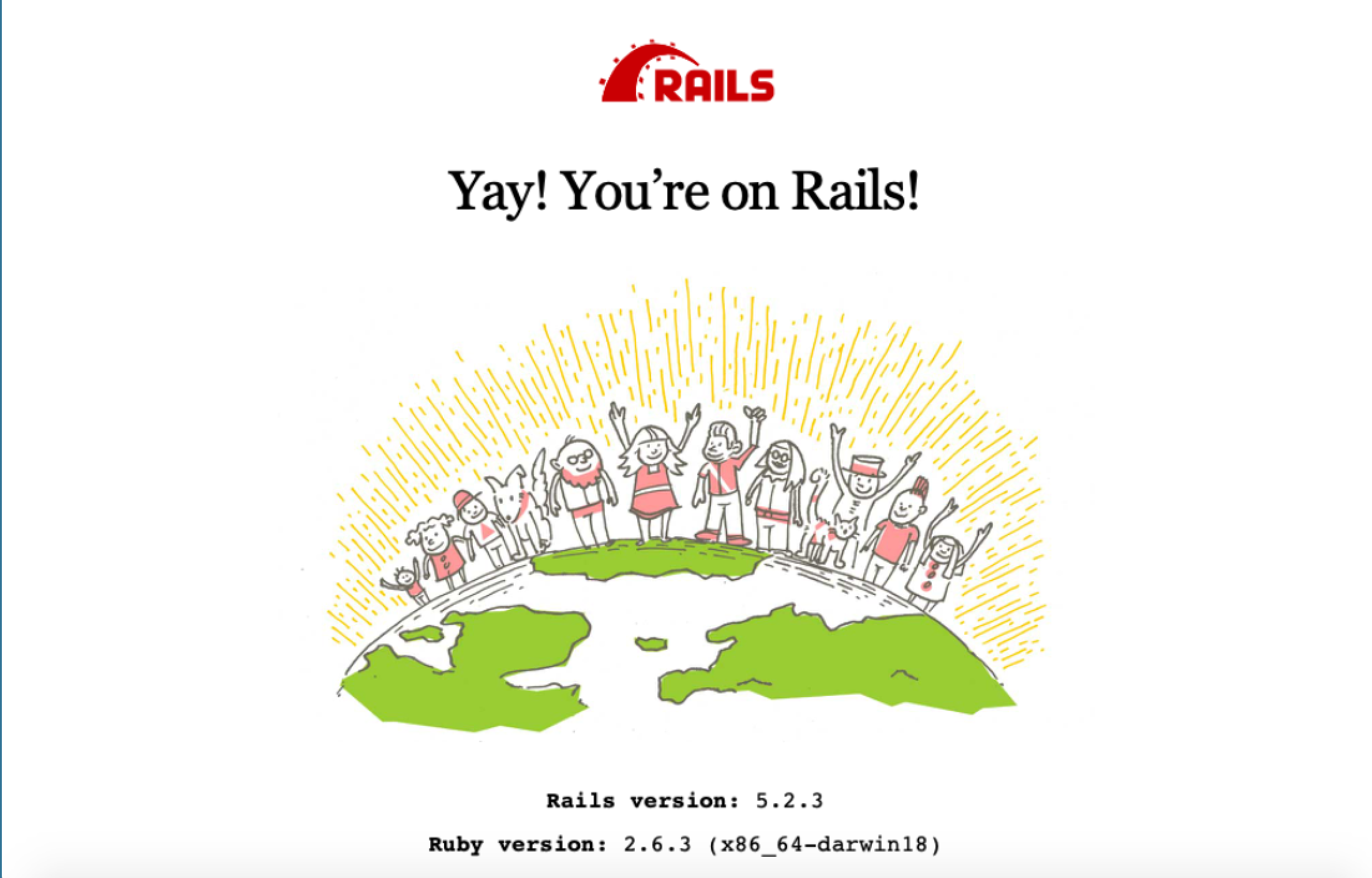 Ruby on Rails Welcome Page