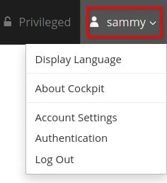 Image showing the account setting panel
