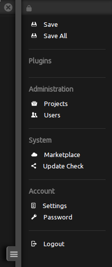 Codiad administration panel