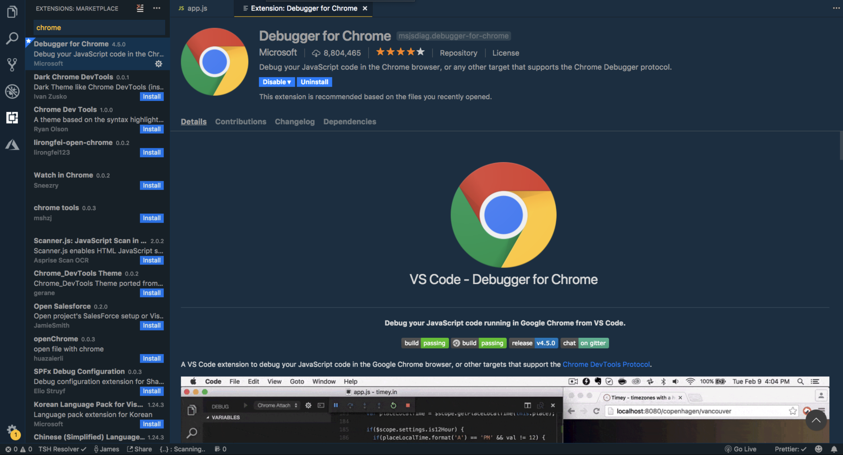 Debugger for Chrome extension in Visual Studio Code