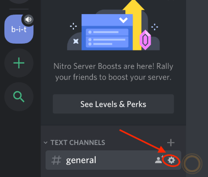 Channel settings Discord