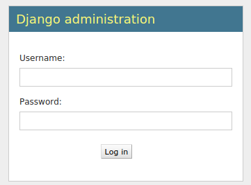 Django admin login