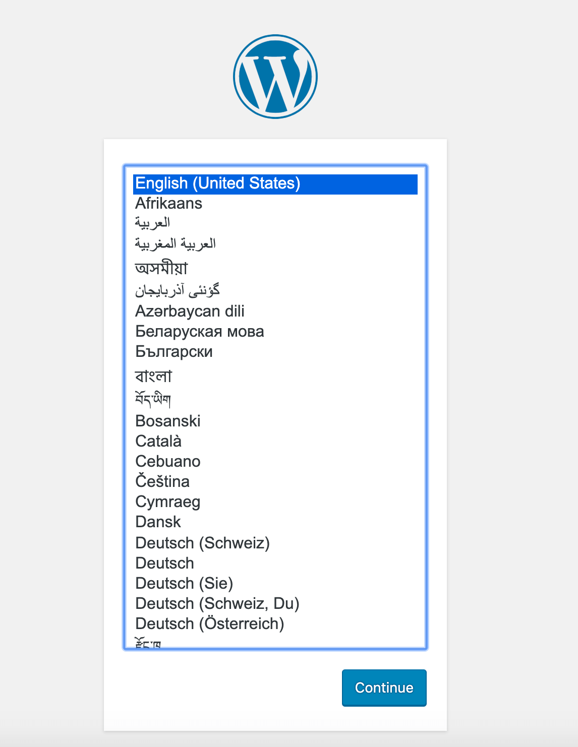 WordPress Language Selector