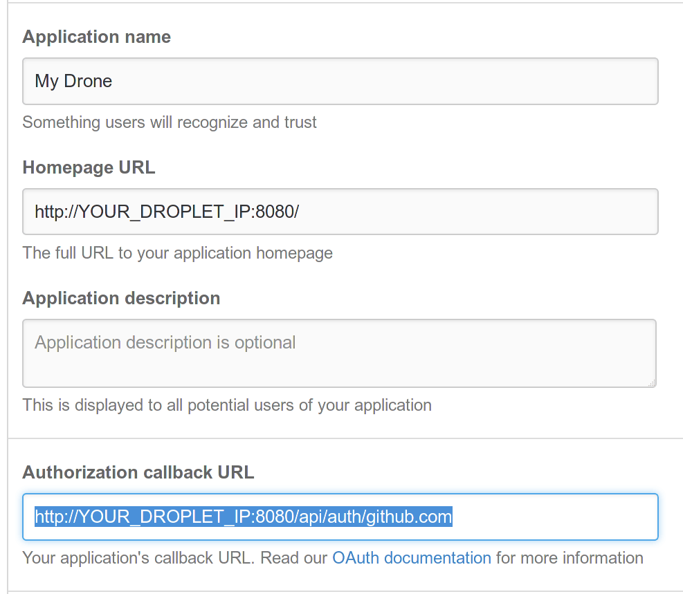 OAuth registration