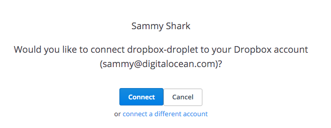 Dropbox Connect Prompt