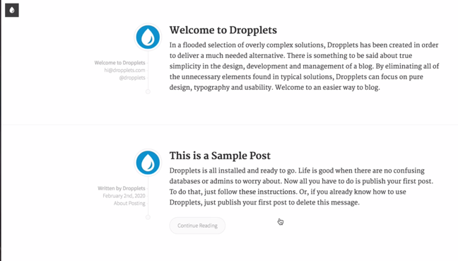 Dropplets initial config