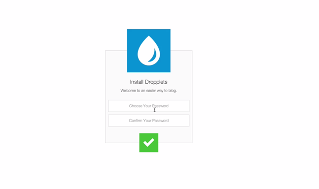 Dropplets initial config
